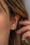 Heliophilia Silver Pendientes de Plata de Ley 925 con Baño de Oro Rosa y Circón